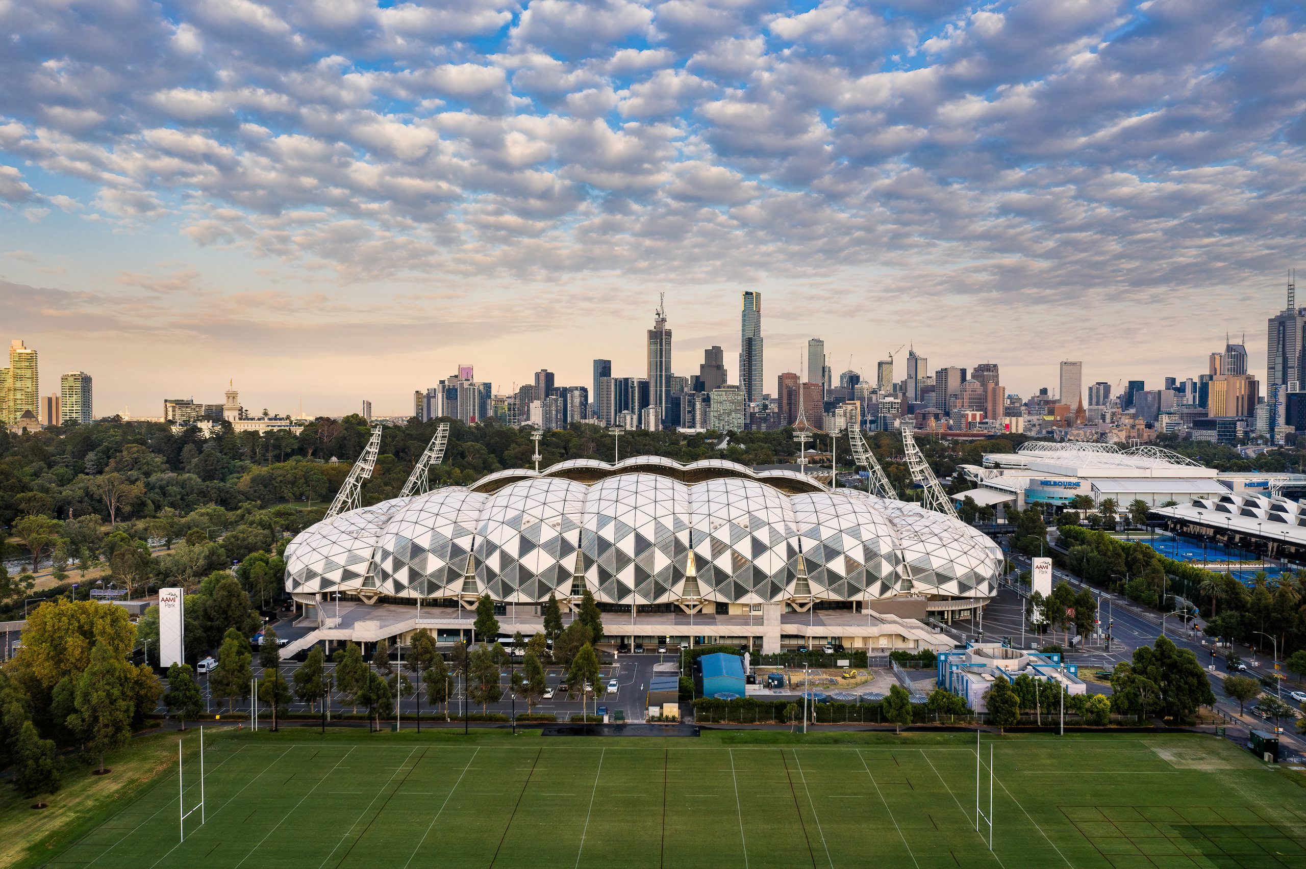 The Melbourne Rectangular Stadium, also called AAMI Park.
