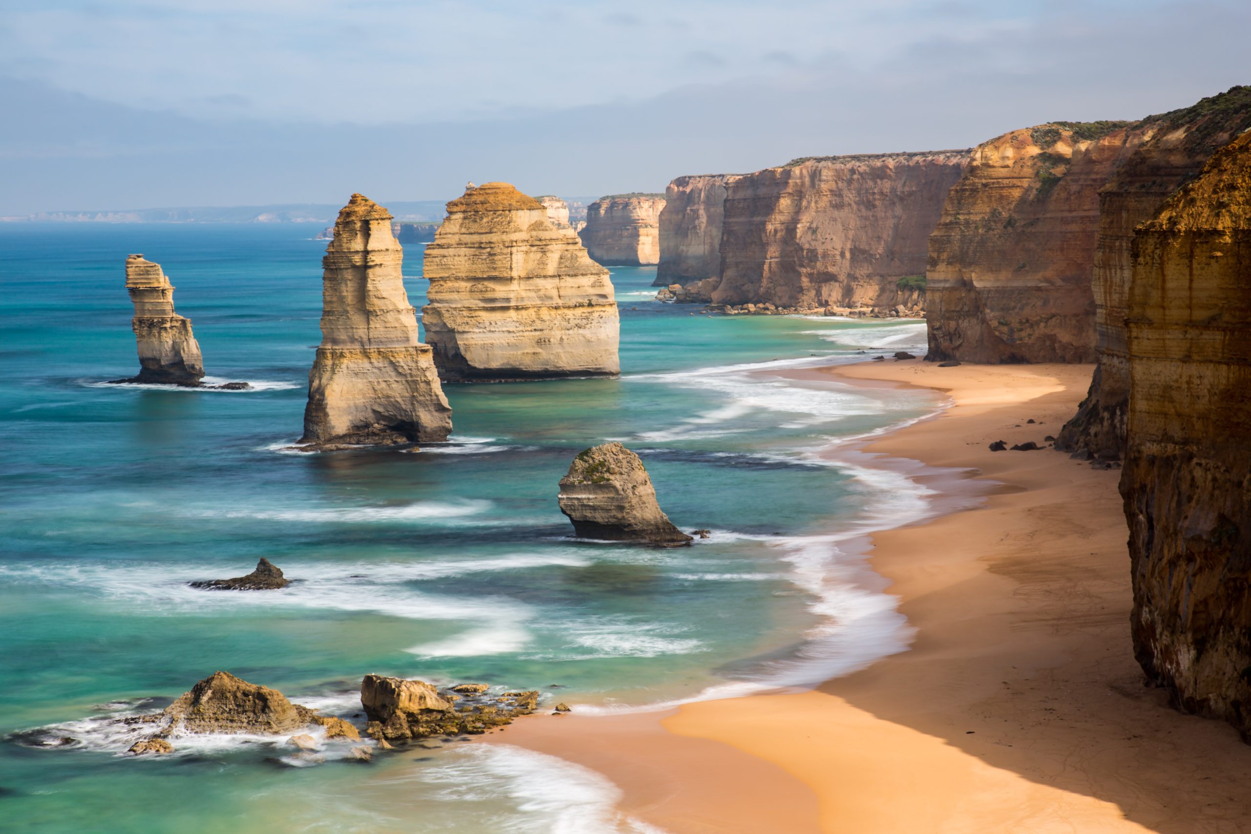 The 12 Apostles, located in Port Campbell National Park, Victoria, Australia. Right along Great Ocean Road!